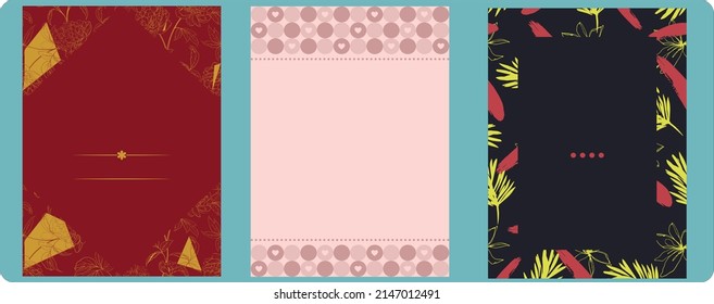 Carteles de plantillas de invitación profesionales. Plantillas vectoriales para historias. Ilustración de invitación profesional de vectores