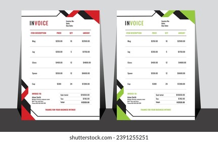 Professional invoice design.new stylish invoice tamplate.