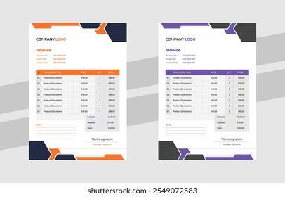 Projetos de fatura profissional para impressionar seus clientes