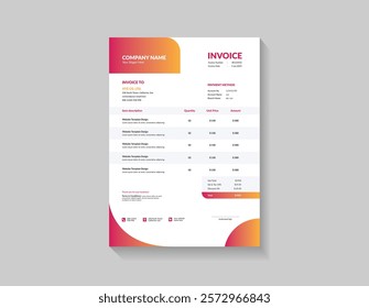 Professional Invoice Template - Print Ready