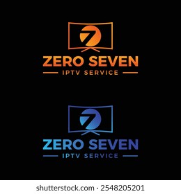 Professional IPTV Service Logo Vector Template