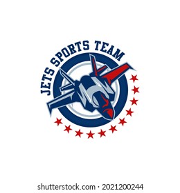 Professional Jets Logo Template for Sport Team