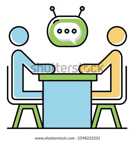 Professional Job Interview Vector Concept Icon Design