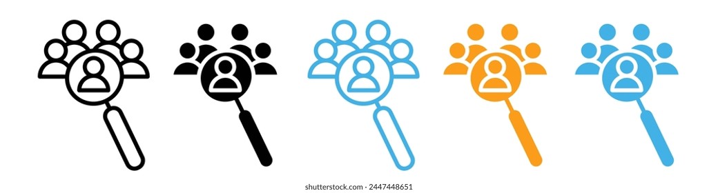 Professional Job Recruitment Icon for Selecting the Right Candidate