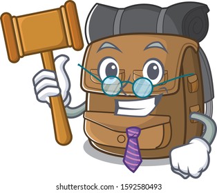 Professional Judge hiking backpack Scroll presented in cartoon character design