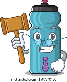 Professional Judge water bottle Scroll presented in cartoon character design