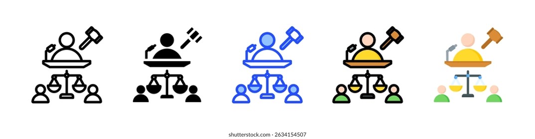 Professional Judgement Icon Collection With Multiple Styles