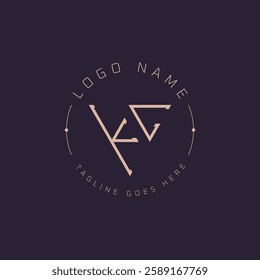 Professional KC Logo. Modern Minimal KC Letter Monogram Emblem for Premium Branding