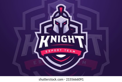 Professional Knight Esports Logo Template for Game Team or Gaming Tournament