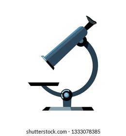 Professional laboratory microscope. Optical equipment for research. Can be used for topics like biochemistry, science, microbiology