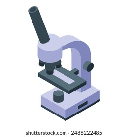 Professional laboratory microscope is standing on a table, ready for scientific research and analysis