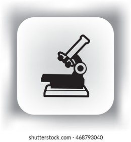 Professional laboratory optical microscope. Vector illustration