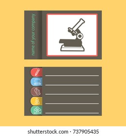 Professional laboratory optical microscope. Vector illustration