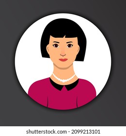 Professional Lady Portrait, Business woman, female avatar, Human characters, Vector Girl, Testimonial Vector characters, Vector flat Editable illustration