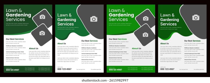 Professional Landscaping Flyer Design for Outdoor Services, Lawn Care and Gardening Service Flyer Template