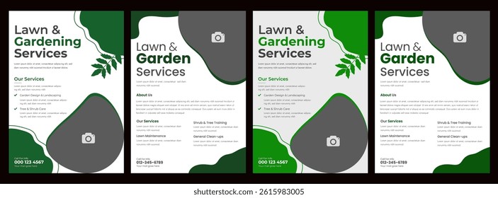 Professional Landscaping Flyer Design for Outdoor Services, Lawn Care and Gardening Service Flyer Template