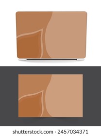 Pieles de pegatina de ordenador portátil de Profesional con espacio vacío, Ilustración vectorial eps.