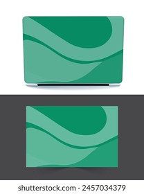 Professional Laptop sticker skins with empty space, vector illustration eps.