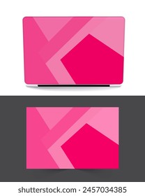 Pieles de pegatina de ordenador portátil de Profesional con espacio vacío, Ilustración vectorial eps.