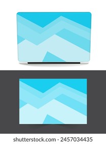 Professional Laptop sticker skins with empty space, vector illustration eps.