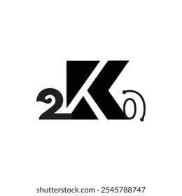 Professionelle letztere 2ko Logo Vektor Vorlage