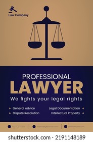 Professional lawyer we fights your legal rights flyer design. 