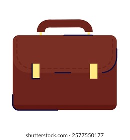 Professional leather briefcase design vector