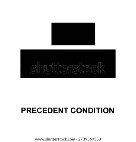 Professional legal document template showcasing a precedent condition with a clean black header and ample text space, ideal for contracts and legal presentations.