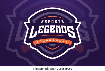 Professional Legends Esports Logo Template for Game Team or Gaming Tournament