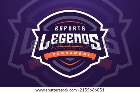 Professional Legends Esports Logo Template for Game Team or Gaming Tournament