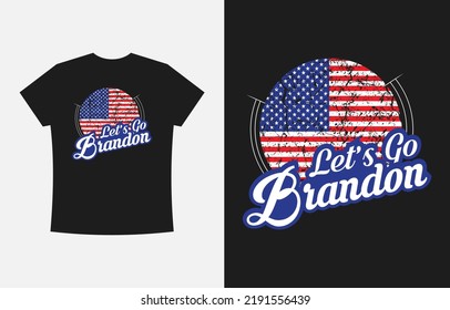 	
Professional Let's Go Brandon Typography American T-shirt Design Vector Illustration Template.