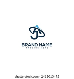 Professional Letter AJ JA Technology Logo Design vector Element.