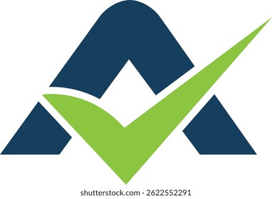 Professional Letter A with Check Mark Logo Design – A Modern, Minimal Branding Symbol Representing Trust, Approval, and Quality Assurance for Your Business Identity