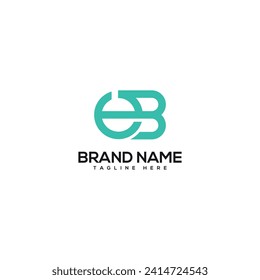 Professional Letter EB BE Technology Logo Design vector Element.
