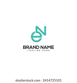 Professional Letter EN NE Technology Logo Design Vektorelement.