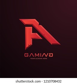 professional A letter gaming logo