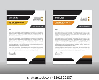 Professional letter head design template.