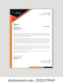 Plantilla de diseño de encabezado de letra profesional para el proyecto.
membrete de empresa, plantilla de membrete en estilo plano, diseño de plantilla de membrete de empresa moderna.
