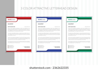 Plantilla de diseño de encabezado de letra profesional para empresas