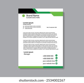 Professional letter head design template for your project. Business letterhead, Modern company letterhead template design.