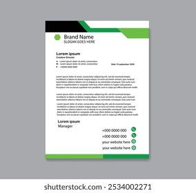 Professional letter head design template for your project. Business letterhead, Modern company letterhead template design.