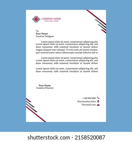 Professional letter head template Design  