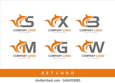 Professional letter logo with fox concept, strong and manly logo