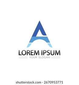 Professioneller Brief Ein Logo, Vektordesign für Firmenmarke und kreative moderne Identität