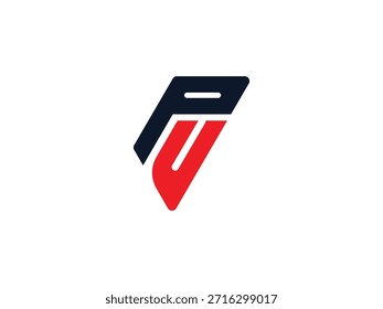 Letra profissional Mark GJ Logo em preto e vermelho. Logotipo JG, letra GJ