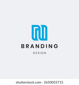 Professional Letter N and NF logo template