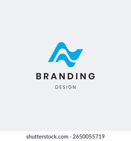 Professional Letter N and NF logo template