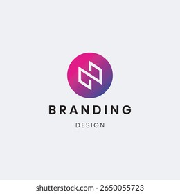 Professional Letter N and NF logo template