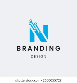 Professional Letter N and NF logo template
