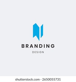Professional Letter N and NF logo template